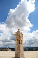 Statue of King Joao III of Portugal in the University of Coimbra, Portugal.