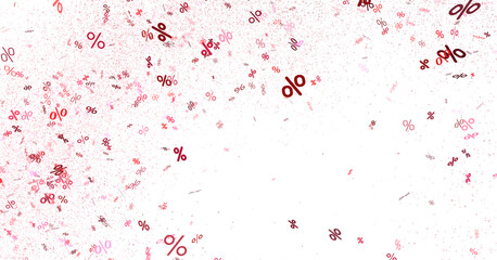 Fototapeta premium percent rain shopping digital in 3d.