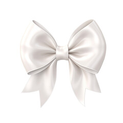 Naklejka premium silver bow, isolated on transparent background Remove png, Clipping Path, pen tool
