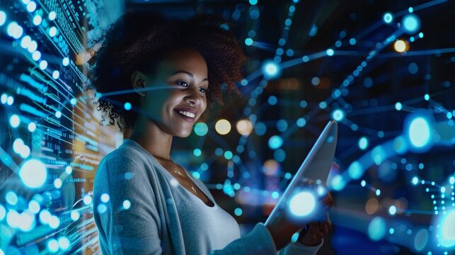 Workplace with AI-Driven Data Analysis Tools - Generative AI