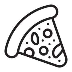 pizza line icon