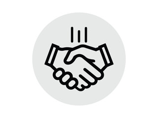Business Handshake outline vector icon design