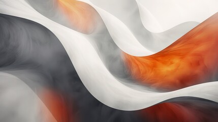 Fototapeta premium An uninhabited abstract background featuring muted colors and minimalist design elements. The composition focuses on creating a sense of emptiness and solitude, using gentle transitions and simple