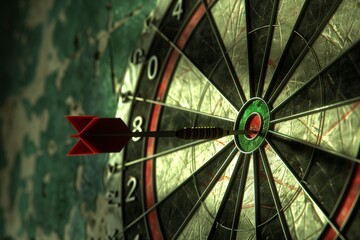 dartboard arrow illustration by generative ai