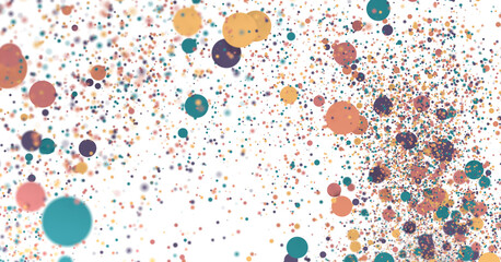 Sunburst and colorful confetti background frame illustration