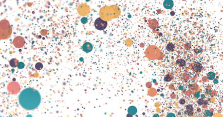 Sunburst and colorful confetti background frame illustration