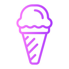 ice cream gradient icon