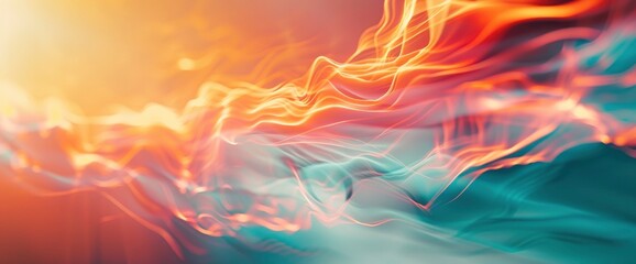 Abstract Waves Of Light From A Touchdown Celebration With Copy Space, Football Background