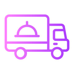 food delivery gradient icon