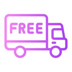 free shipping gradient icon