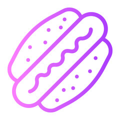 hot dog gradient icon