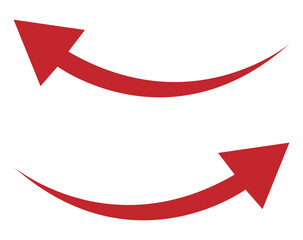 red arrows pointing to the right and left side vector sign symbol
