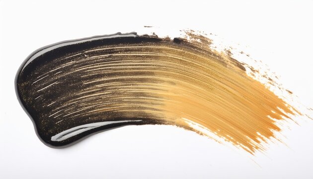 Luxurious and dynamic texture created by an elegant black and gold paint swirl
