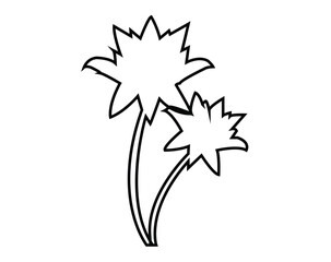 Obraz premium lotus flower editable stroke isolated