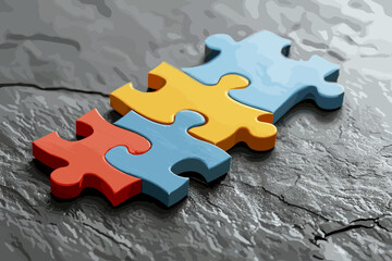 Connecting Puzzle Pieces: Human Hands Joining Elements Together, Symbolizing Business Solutions, Innovative Ideas, Teamwork, and Collaboration