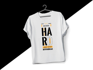 work hard
typography t-shirt design 