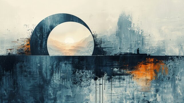 A surreal enigma abstract featuring a mix of sharp and soft forms. The minimalist composition uses contrast and negative space to create a mysterious and thought-provoking background.
