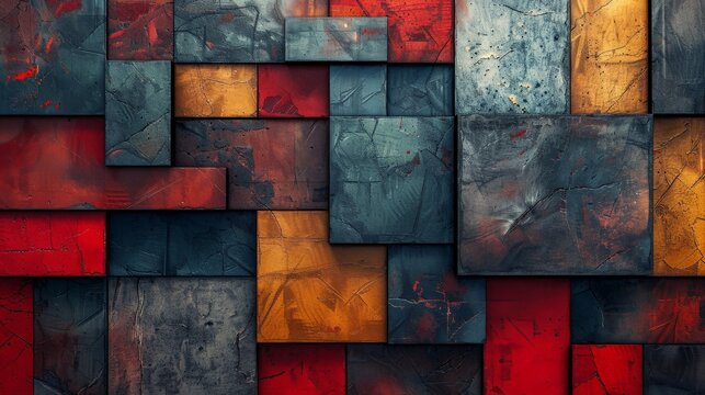 An abstract riddle background featuring geometric shapes arranged in a seemingly random pattern. The minimalist composition invites viewers to ponder its hidden meanings.