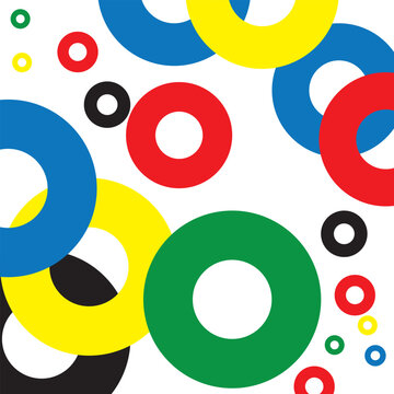 background with circles. Abstract background with colored circles. Design for you. Simple background. Bright design.