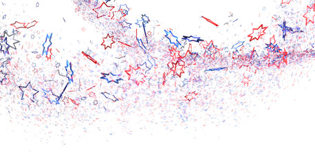 confetti - USA banner mockup with confetti confetti in American national colors. USA Presidents Day, American Labor day, Memorial Day, US election concept.