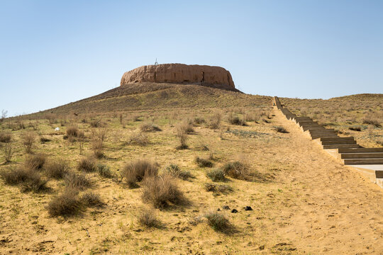 The ruins of an ancient Zoroastrian Tower of Silence