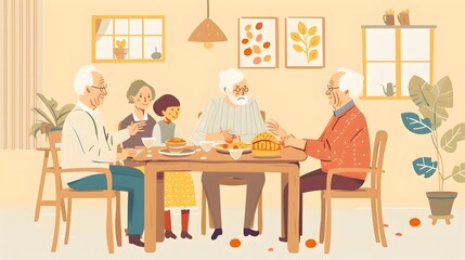 Elderly Grandparents Passing Down Wisdom and Love to Their Enthralled Grandchildren