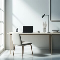 ミニマルなホームオフィスデザイン