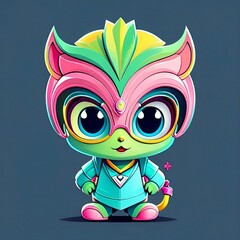 Cute Vector Vector alien character for t-shirt 
