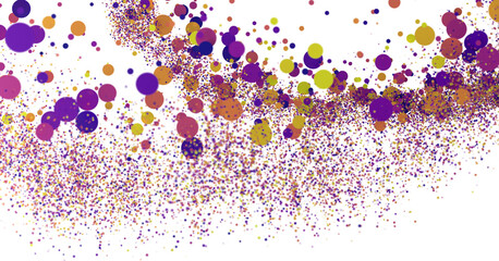 Sunburst and colorful confetti background frame illustration