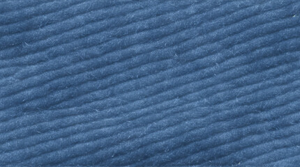 Closeup of Blue Fabric - Denim Texture - Corduroy - Fabric Texture Background