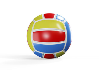 Fototapeta premium Red volleyball ball 3d render