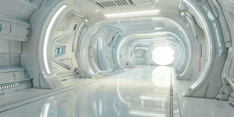 Sci fi spaceship interior background