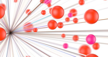 network shape. Abstract 3D render