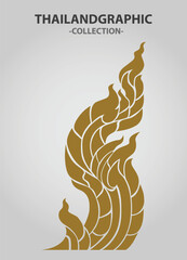 Vector element ethnic decorative ornament ethnic thai illustration