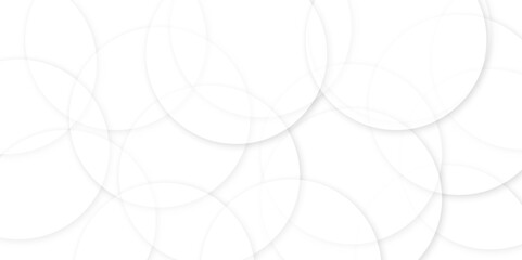 Abstract background with white abstract geometric background with soft light white paper circles in design. white Background With Wavy Shape. Dynamic geometric circle shapes.