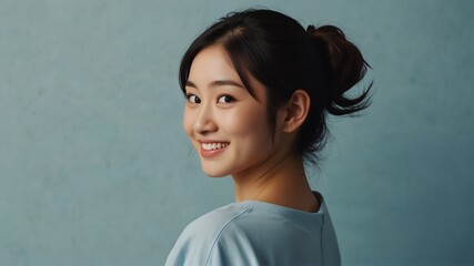 微笑む女性のポートレート