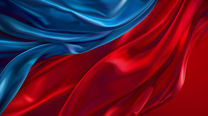 Obraz premium Abstract background luxury red and blue cloth or liquid wave or wavy folds of grunge silk texture satin velvet material, luxurious background or elegant wallpaper