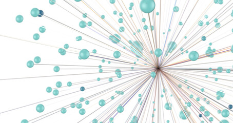 Obraz premium network shape. Abstract 3D render