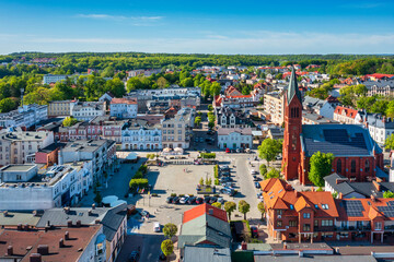 City center of Kartuzy in the Kashubian Lake District, Pomerania. Poland