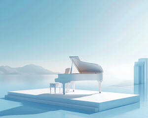 white piano