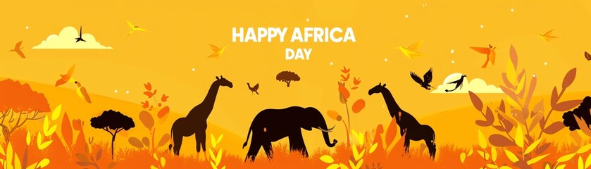 Colorful happy africa day social media post for facebook stories