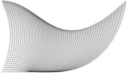 Distorted Linear Vector Grid with Adjustable Stroke Weight