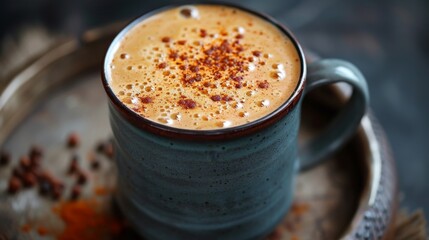 tea drink recipes, indulge in a delightful cup of masala chai with frothy milk foam the perfect creamy treat for tea lovers to relax and unwind after a busy day