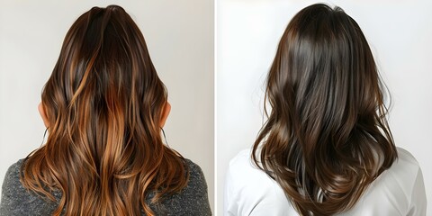 Transformative hair care treatment shows beforean. Concept Hair Transformation, Before and After Photoshoot, Hair Care Treatment, Stunning Makeover, Confidence Boost