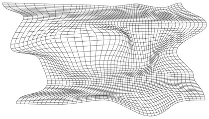 Distorted Linear Vector Grid with Adjustable Stroke Weight