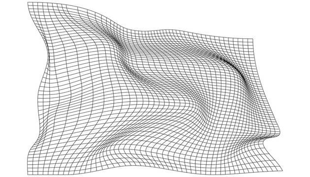 Distorted Linear Vector Grid with Adjustable Stroke Weight