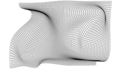 Distorted Linear Vector Grid with Adjustable Stroke Weight