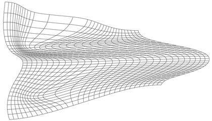 Distorted Linear Vector Grid with Adjustable Stroke Weight