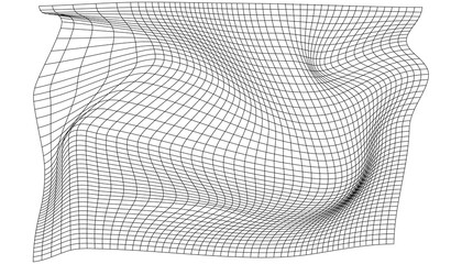 Distorted Linear Vector Grid with Adjustable Stroke Weight