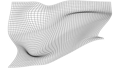 Distorted Linear Vector Grid with Adjustable Stroke Weight